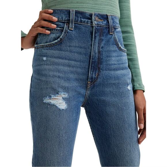 NEW Levi’s 70’s High Rise Flare Premium Jeans Distressed Womens Size W27 L32 - Picture 6 of 9